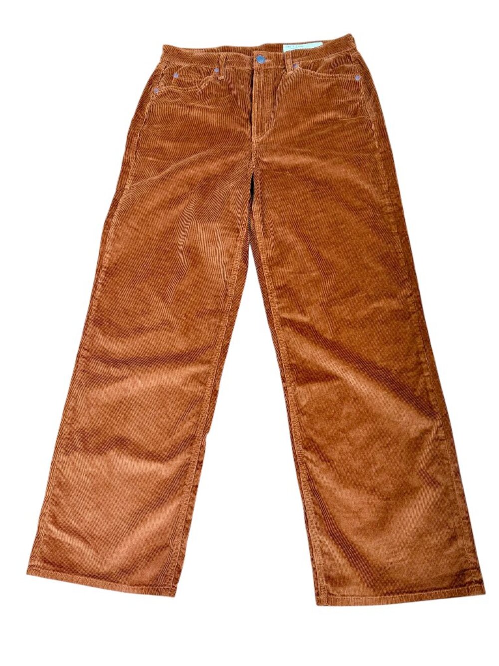 Rag & Bone Logan Corduroy Pants Wide Leg Mid-Rise Full Length Golden Brown (30)